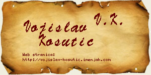 Vojislav Košutić vizit kartica